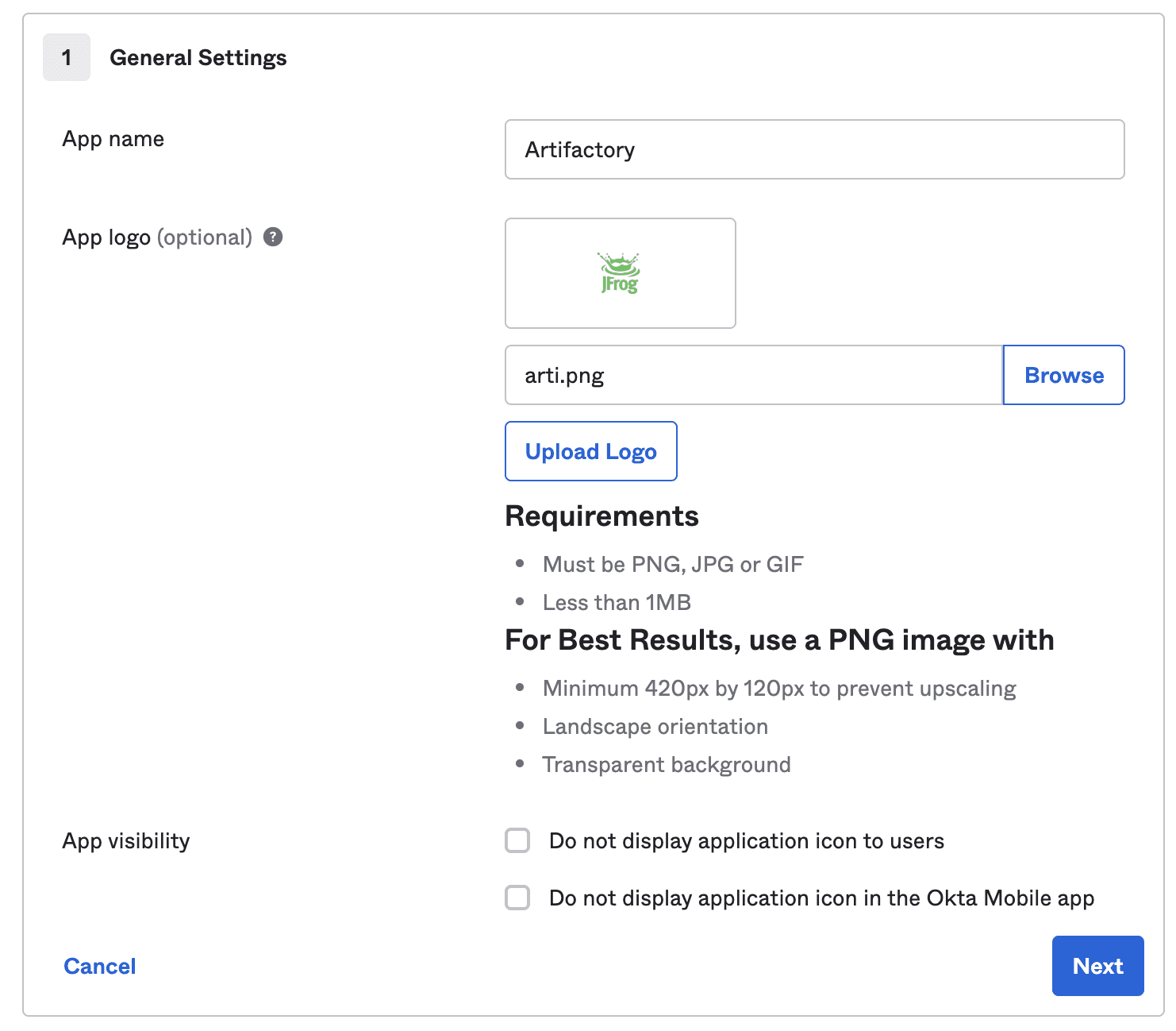 Choose a name for your app